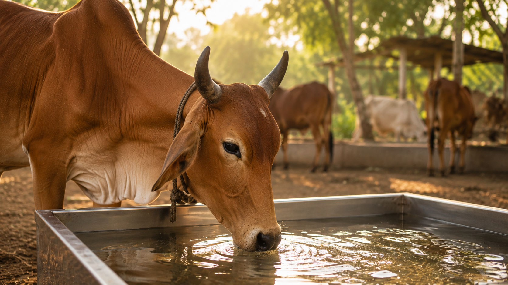 Fresh drinking water available through the day