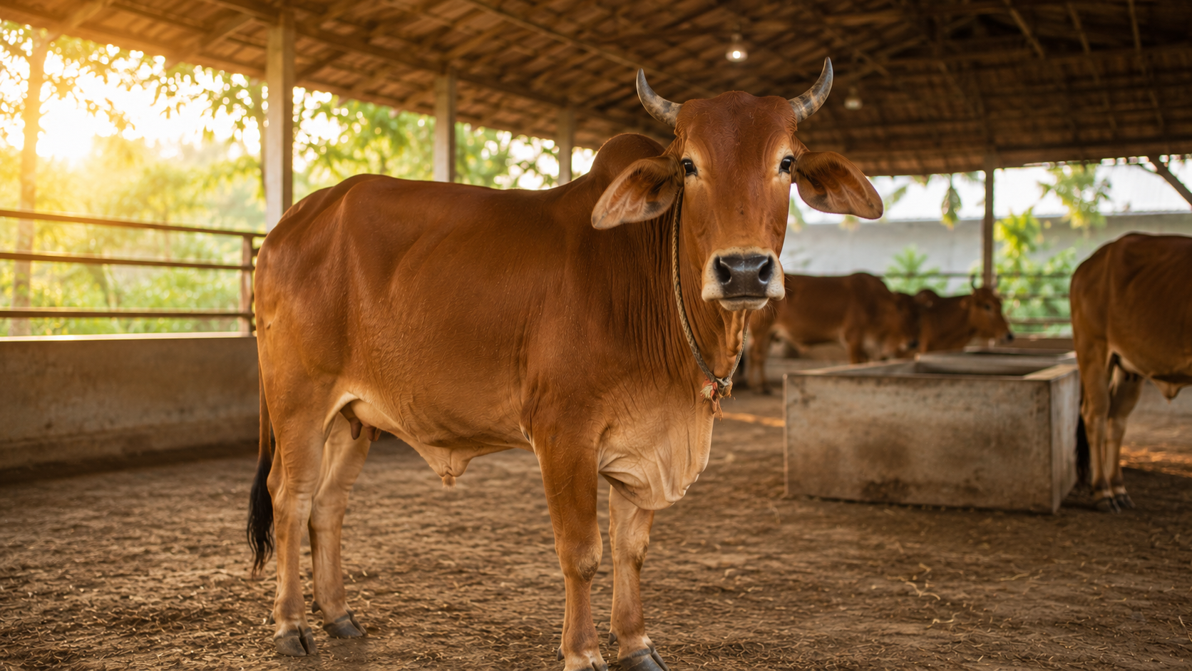 The Gaushala shelter that houses our cows