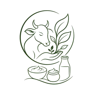 Illustration of natural cow-based ingredients