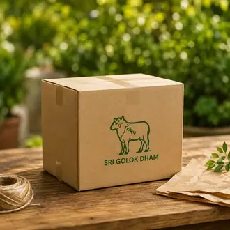 Packed Gau Seva parcels ready to be delivered